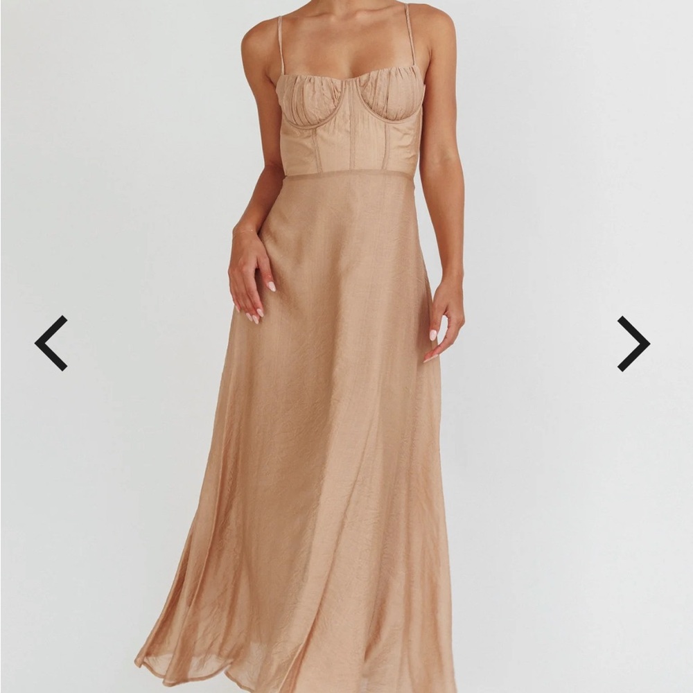 Chic Tan Maxi Dress